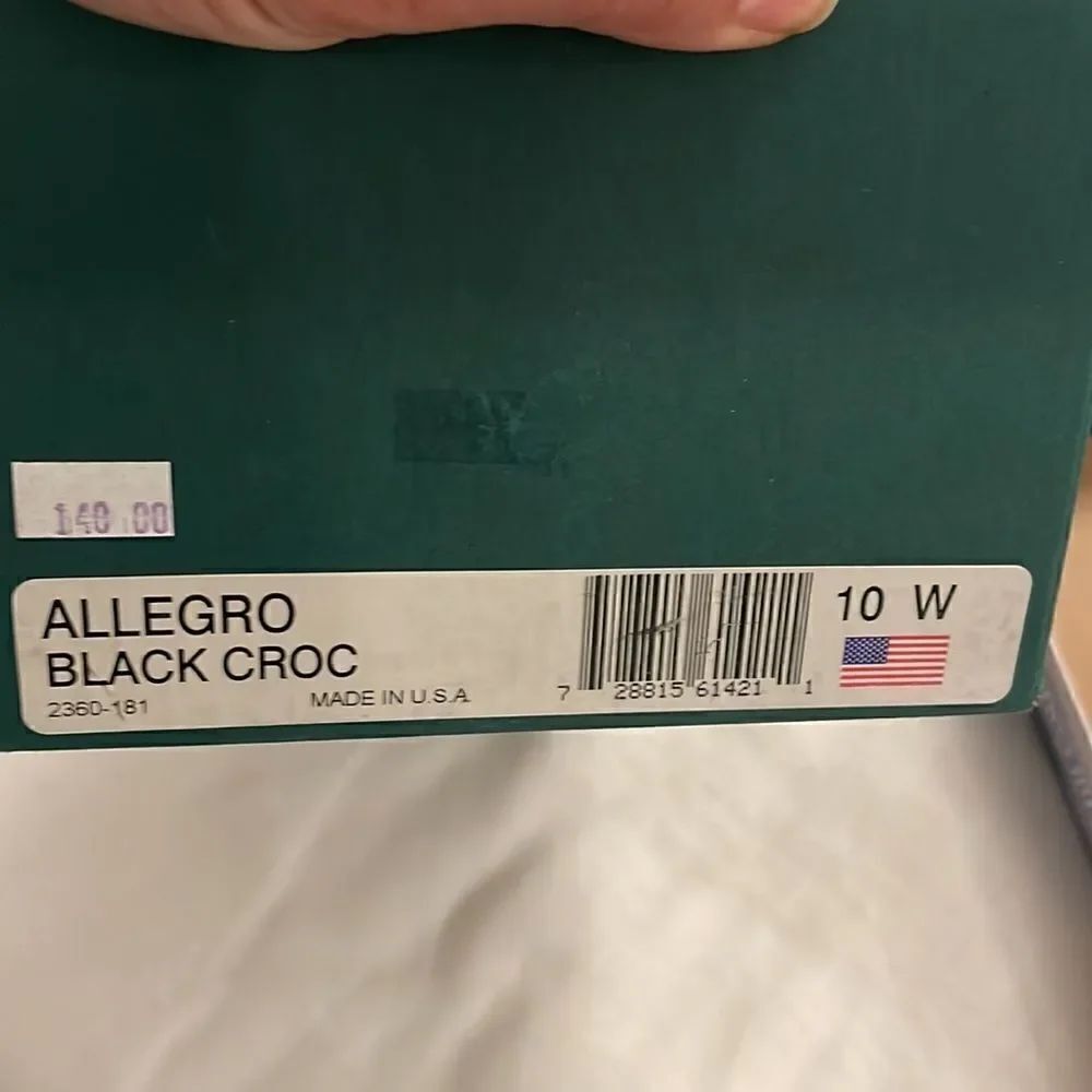 SAS ALLEGRO BLACK CROC SANDALS.  NEW - Picture 10 of 10